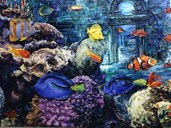 550x413 High Resolution Close Up Of Oil Painting By Israeli Artist Elinor - High Res Painting