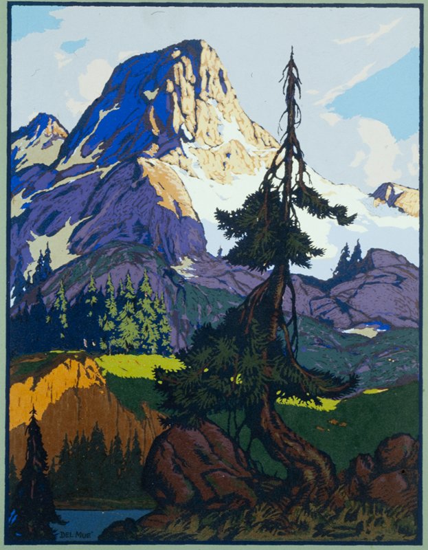 623x800 High Sierra Landscape, Maurice Auguste Del Mue Mia - High Sierra Painting