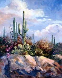 236x296 Sonoran Rainbow 36x24 Oil Landscape - High Sonoran Desert Painting