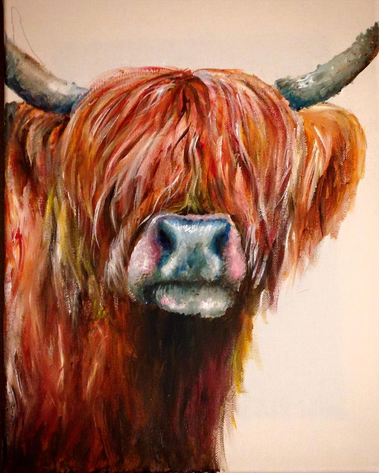 769x960 Highland Cow - Highland Cattle Painting