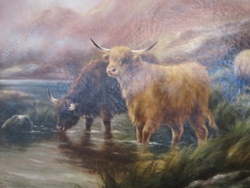 500x375 Antiques Atlas - Highland Cattle Painting