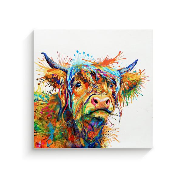 600x600 Maggie Moo - Highland Cow Painting
