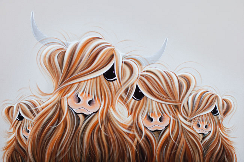 1000x666 New Charming Highland Cow Paintings By Jennifer Hogwood Artworx - Highland Cow Painting