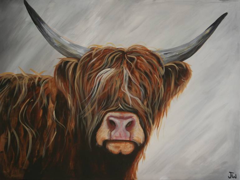 770x577 Saatchi Art Highland Cow Painting By James Welchman - Highland Cow Painting