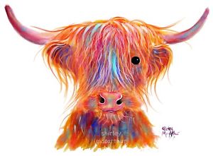 300x221 Highland Cow Prints Wall Art Of Original Painting - Highland Cow Painting