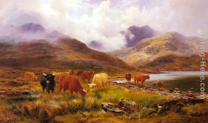 720x426 Louis Bosworth Hurt A Misty Day In The Highlands Painting Anysize - Highland Painting