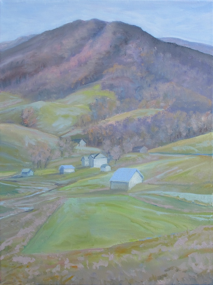 686x918 Meg West Oil Paintings Blue Grass Valley, Highland County, Va - Highland Painting