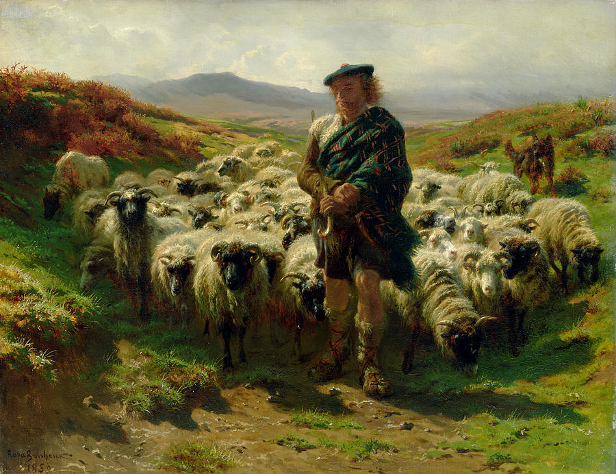 900x692 The Highland Shepherd Painting By Rosa Bonheur - Highland Painting