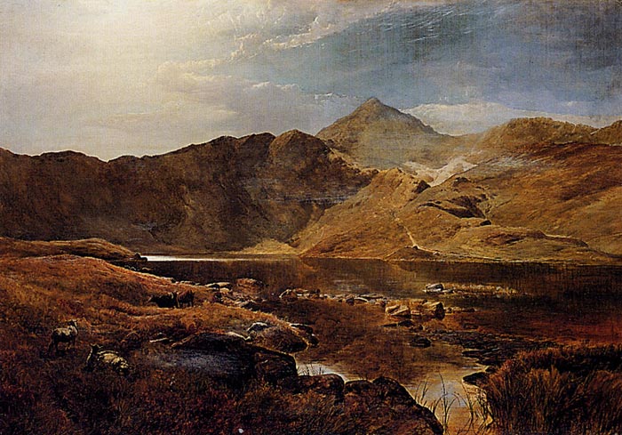 700x489 Cattle And Sheep In A Scottish Highland Landscape, 1851 - Highland Painting