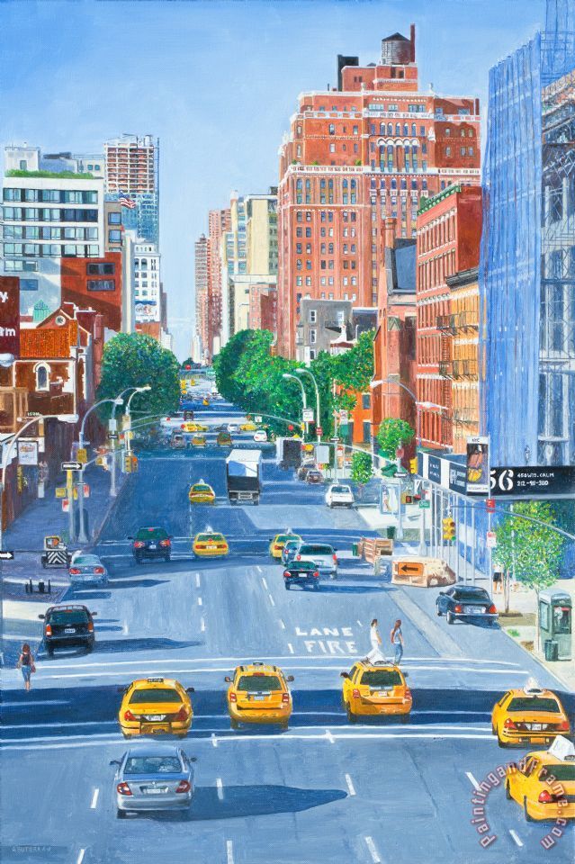 639x960 View From Highline New York City Painting By Anthony Butera - Highline Painting
