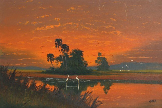 650x434 275 Livingston Roberts Florida Highwaymen Painting - Highwaymen Painting