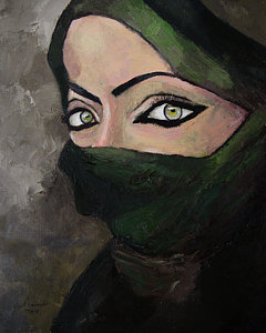 240x300 Hijab Paintings - Hijab Painting