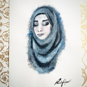 300x300 The Smiling Sister Paintings Of Hijab Ispeakinwriting - Hijab Painting