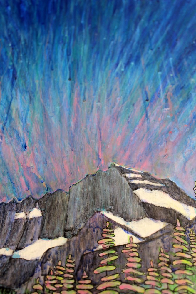 667x1000 Hiking To Grinnell Glacier Kasia's Art Shop - Hiking Painting