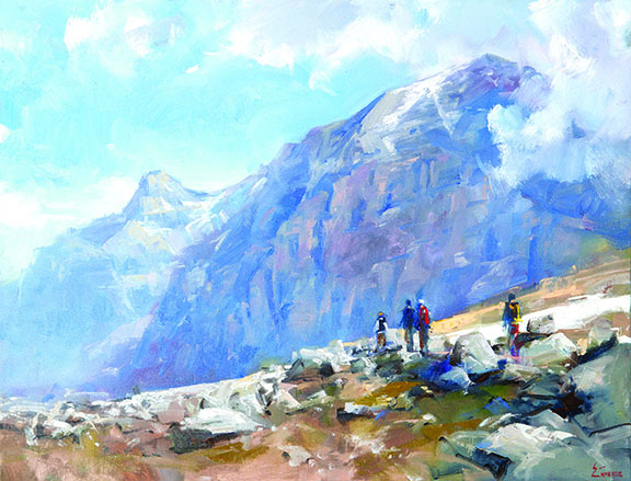 576x439 Painting Of The Val Travenanzes In The Italian Dolomites. By Wayne - Hiking Painting