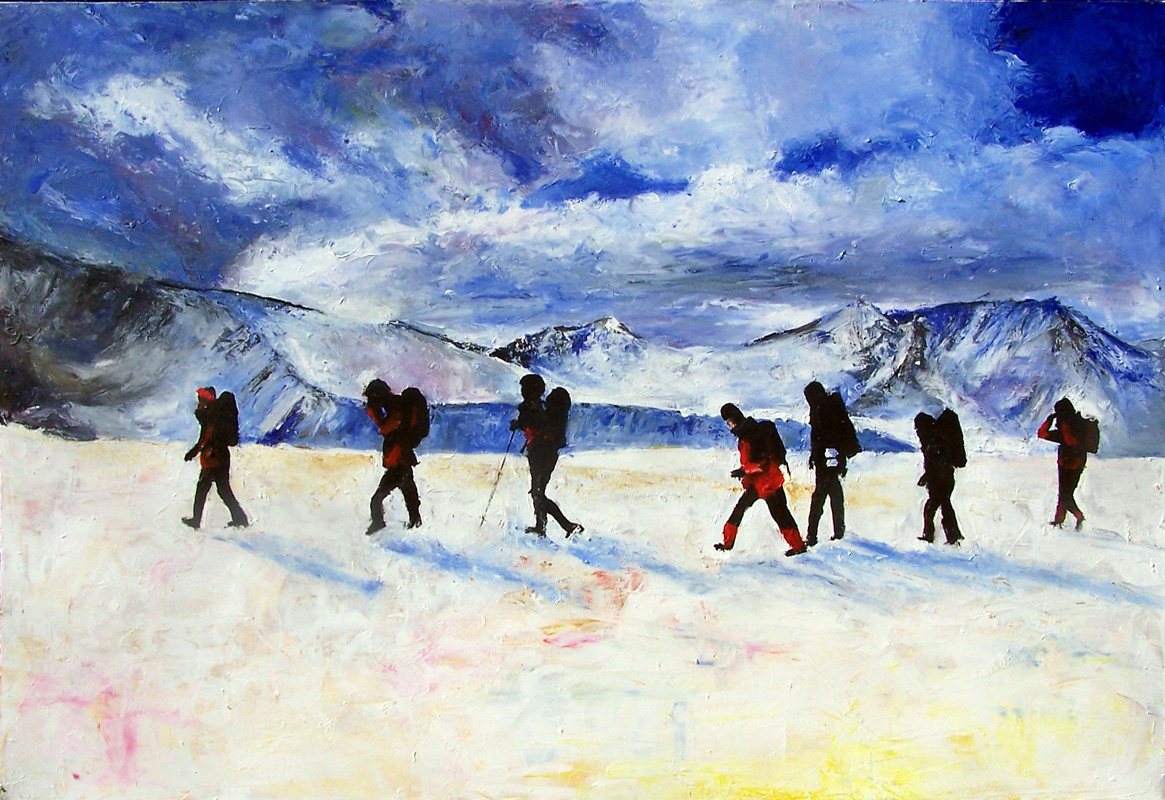 1165x800 Staszek Painting - Hiking Painting