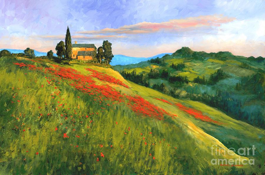 900x595 Poppy Hill Painting By Michael Swanson - Hill Painting