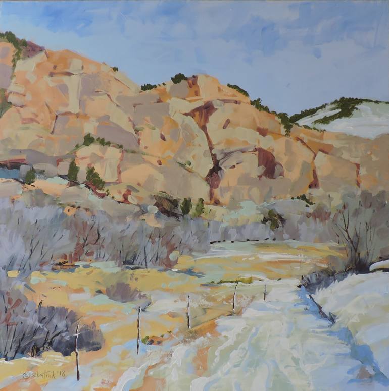 770x775 Saatchi Art Down The Hill Painting By Richard Szkutnik - Hill Painting