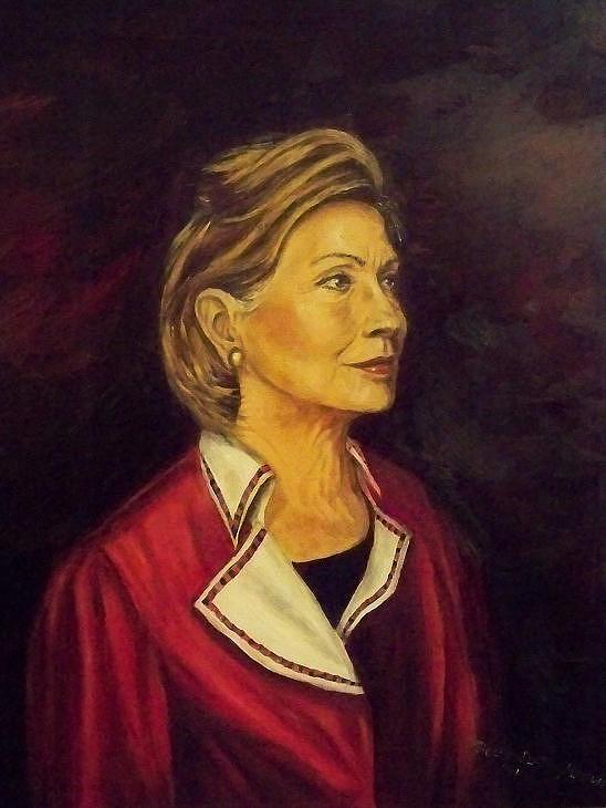 548x730 Portrait Of Hillary Clinton Painting By Ricardo Santos Alfonso - Hillary Clinton Painting