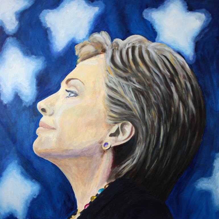770x770 Saatchi Art Hillary Clinton Painting By Debbie Davidsohn - Hillary Clinton Painting