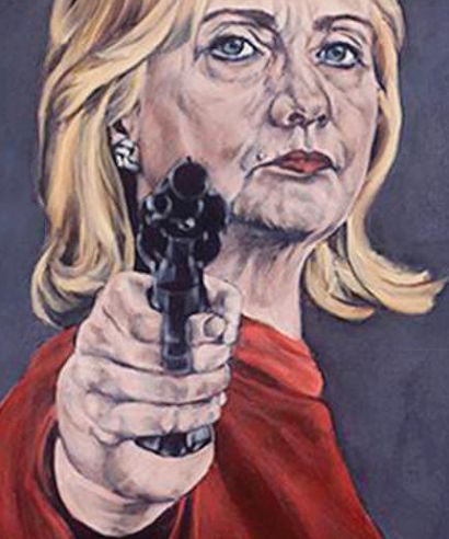410x492 Sarah Sole Hillary Clinton Painting Book Cover - Hillary Clinton Painting