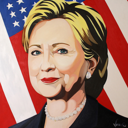 450x450 Hillary Clinton Oil Painting - Hillary Clinton Painting