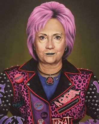 330x412 Hillary Clinton Painting Causes Bomb Scare - Hillary Clinton Painting