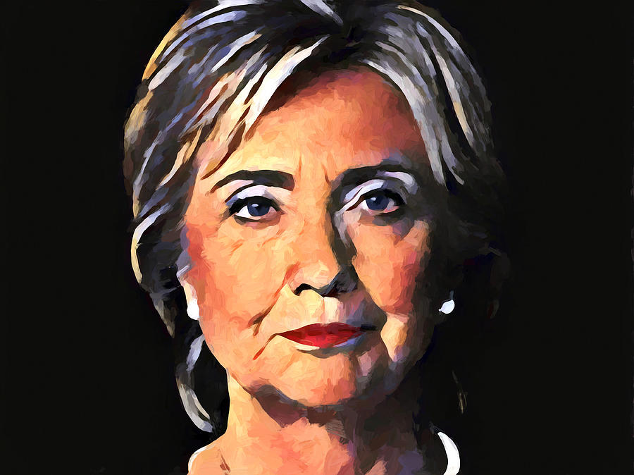 900x674 Hillary Clinton Painting By Dan Sproul - Hillary Clinton Painting
