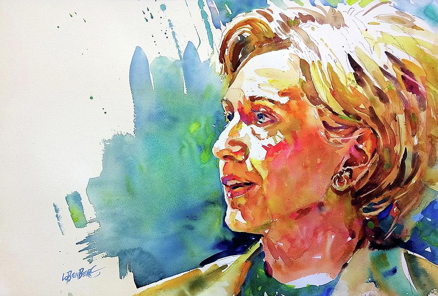 900x609 Hillary Clinton Painting By David Lobenberg - Hillary Painting