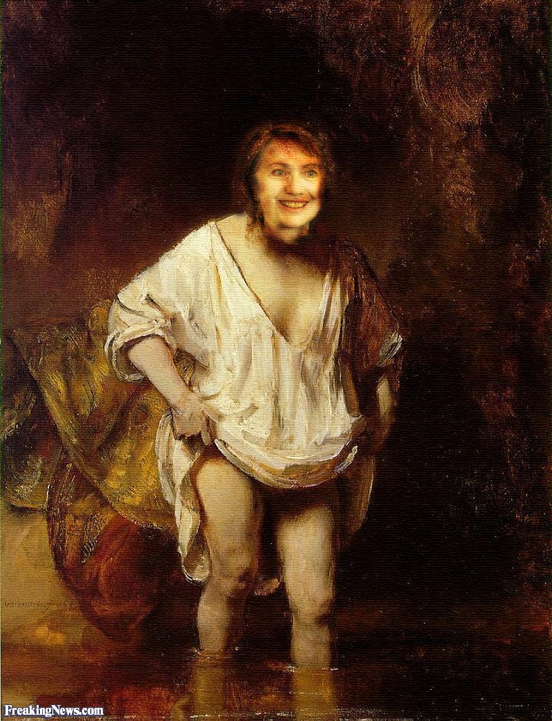 800x1045 Hillary Clinton In Vermeer Painting Pictures - Hillary Painting