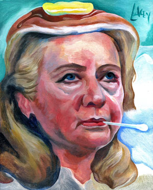 300x372 Dan Lacey, The Painter Of Pancakes Hillary Clinton Hospital - Hillary Painting