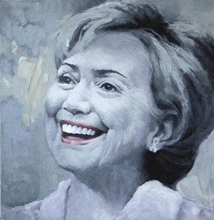 300x309 Leader Hillary Clinton Portrait Painting Top Original Art - Hillary Painting