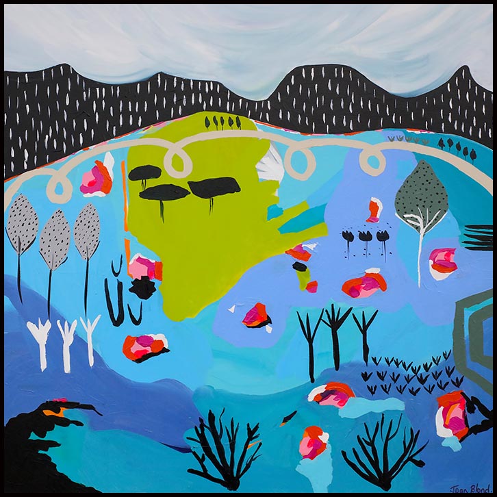 726x726 Whispering Hillside An Original Painting By Joan Blond - Hillside Original Painting