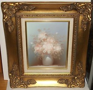 300x290 Hilton Original Oil On Canvas Floral Flower Vase Painting Ebay - Hilton Painting