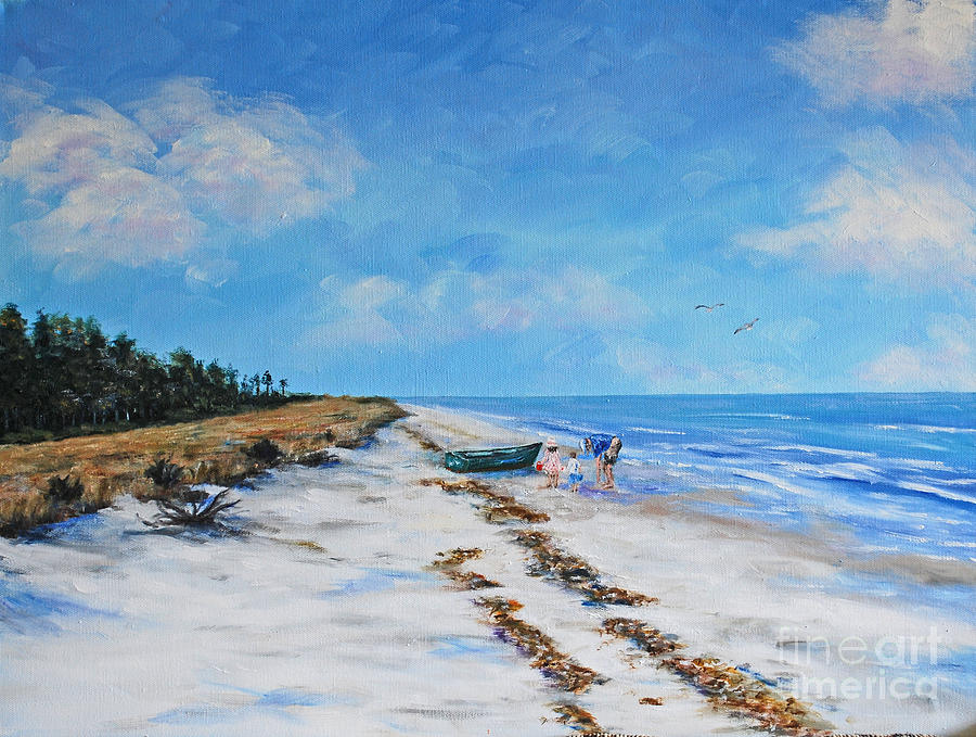 900x679 South Beach Hilton Head Island Painting By Stanton Allaben - Hilton Painting