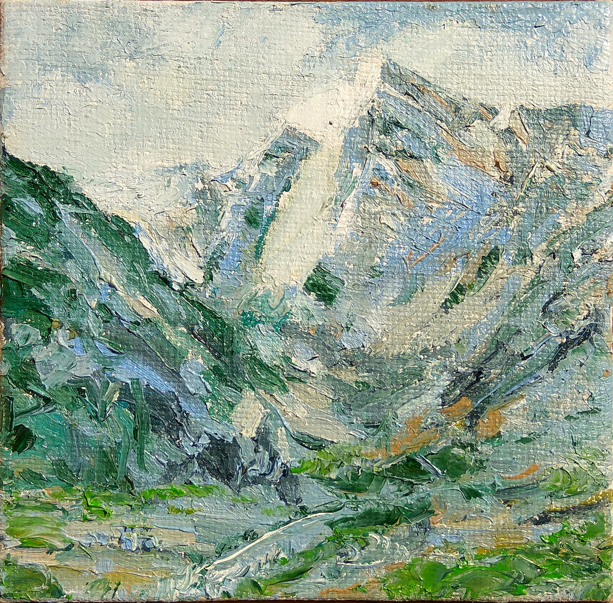 1200x1180 Himalaya The Eternal Sentinel By Artist Animesh Roy - Himalaya Painting