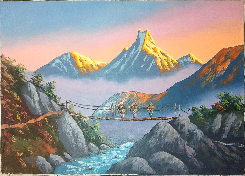1024x734 Nepal Himalaya Painting 1 3 - Himalaya Painting