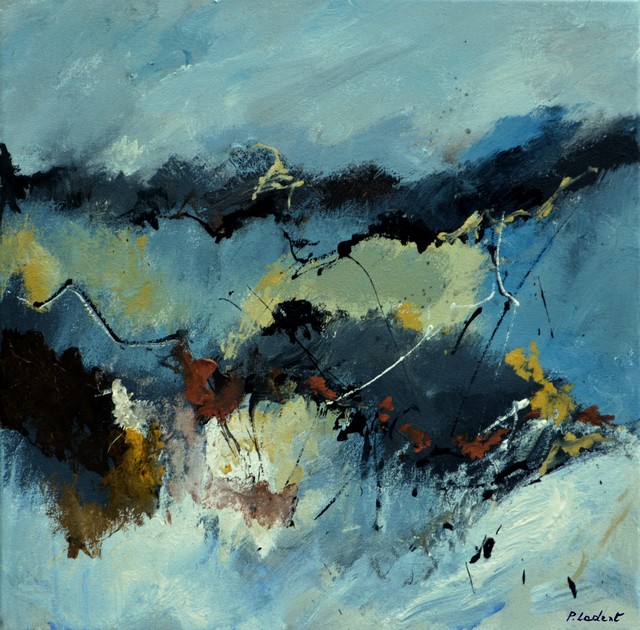640x630 Pol Ledent Artwork Himalaya Original Painting Oil Abstract - Himalaya Painting