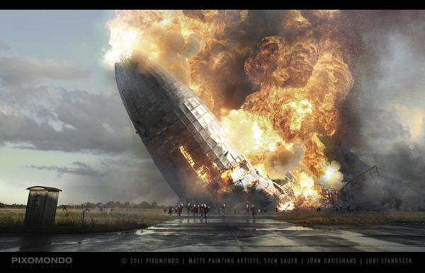 600x386 Making Of Hindenburg Disaster On Behance - Hindenburg Painting