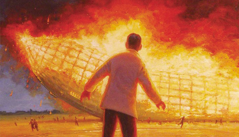 770x443 Mpls. Artist Reflects On Hindenburg Disaster's 80th Anniversary - Hindenburg Painting