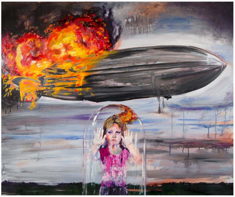 770x645 Saatchi Art Hindenburg Painting By Guido Natella - Hindenburg Painting