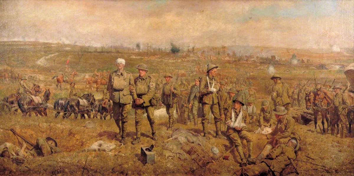 1200x597 The Breaking Of The Hindenburg Line Art Uk - Hindenburg Painting