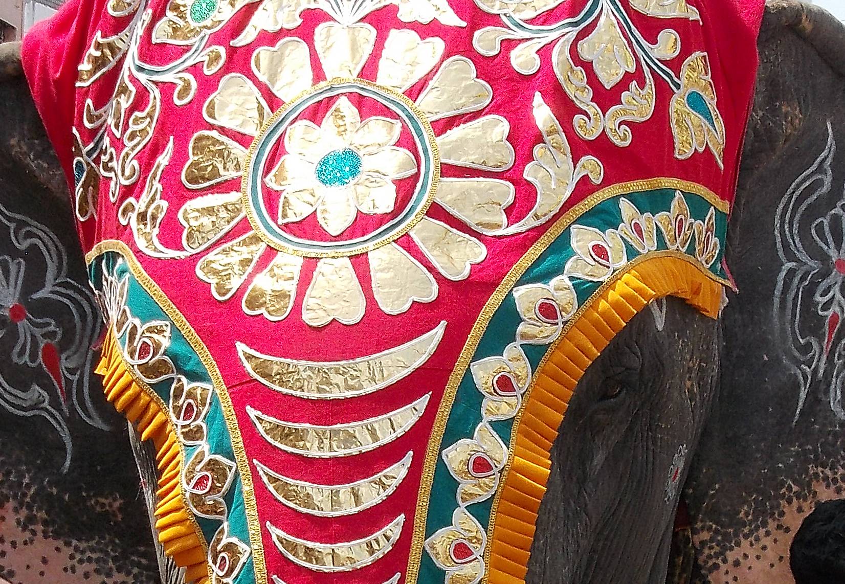 1652x1142 Temple Elephant Lakesideindia - Hindu Elephant Painting