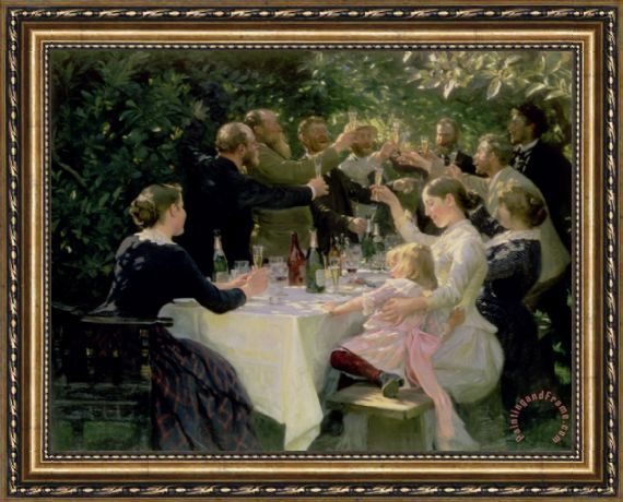 570x460 Peder Severin Kroyer Hip Hip Hurrah Framed Print For Sale - Hip Hip Hurrah Painting