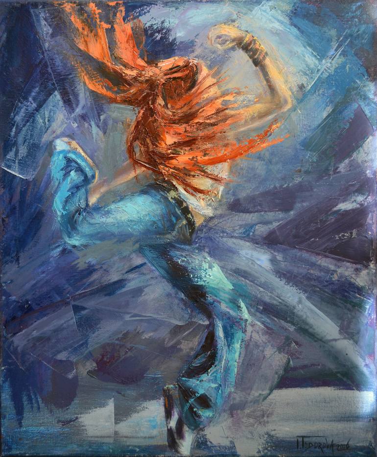770x934 Saatchi Art Hip Hop Dancer 1 Painting By Iglika Todorova - Hip Hop Painting