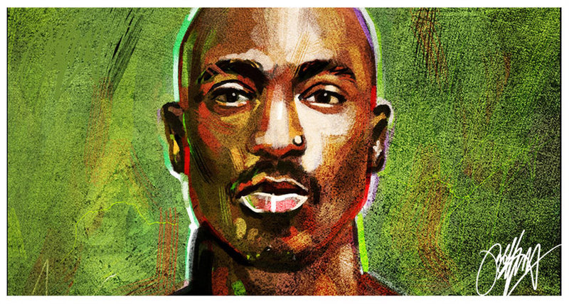 800x428 Tupac Hip Hop Painting By Kyle Lambert - Hip Hop Painting
