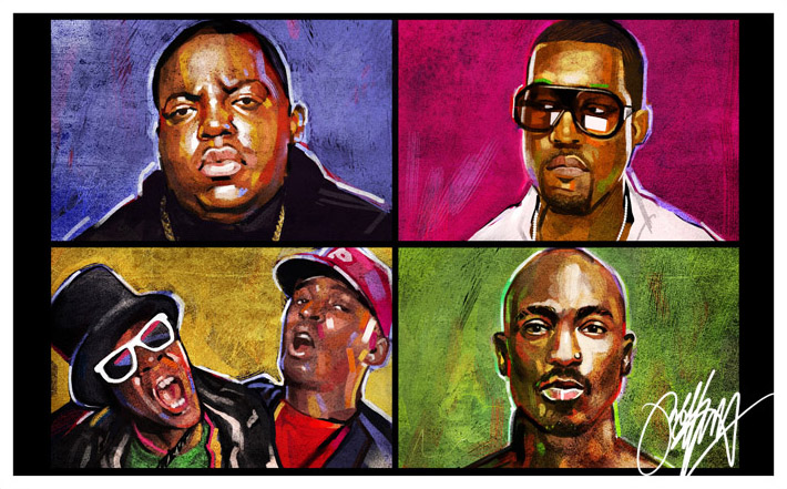 710x441 Hip Hop Paintings By Kyle Lambert - Hip Hop Painting