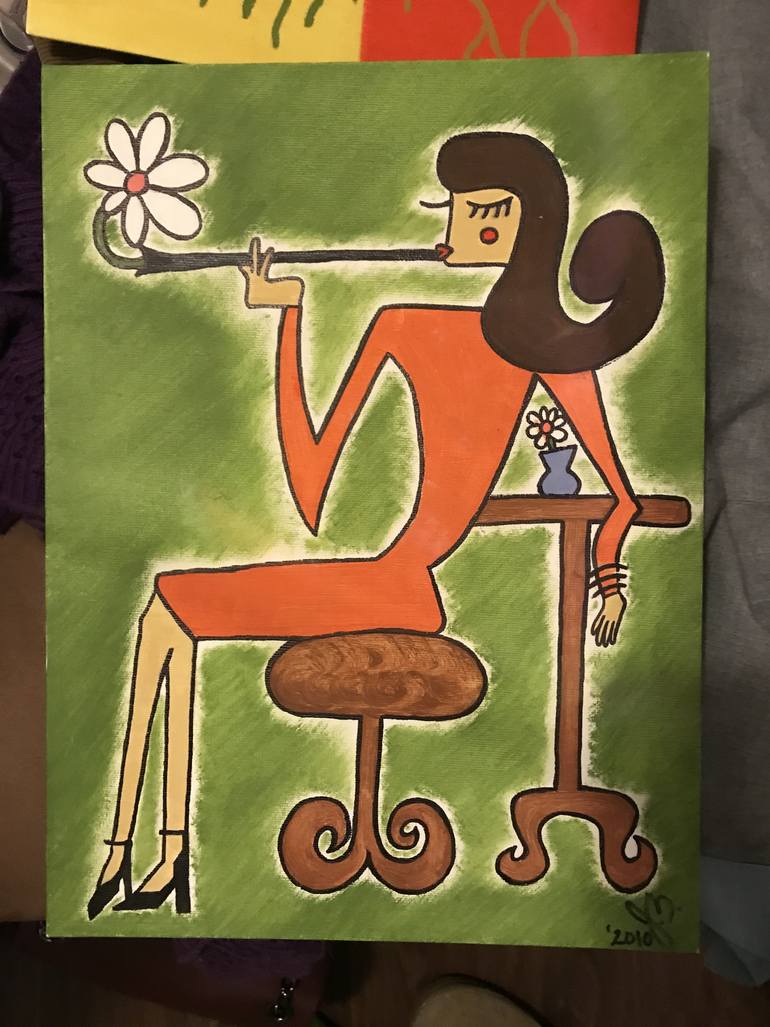 770x1027 Saatchi Art Millennium Hippie Painting By Veronica Brown - Hippie Painting