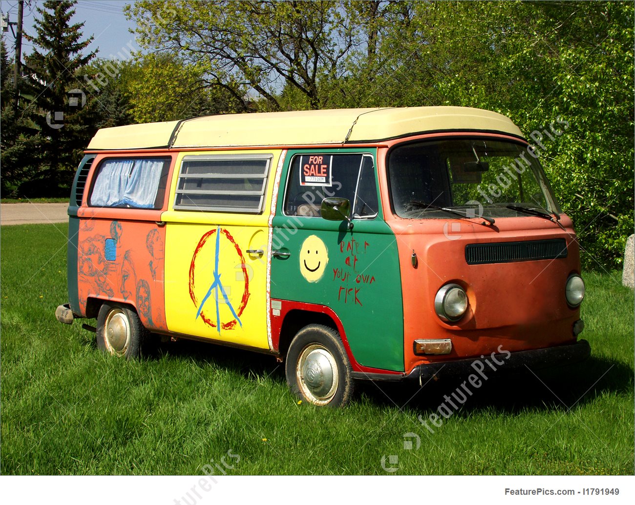 1300x1035 Picture Of Hippie Van - Hippie Van Painting