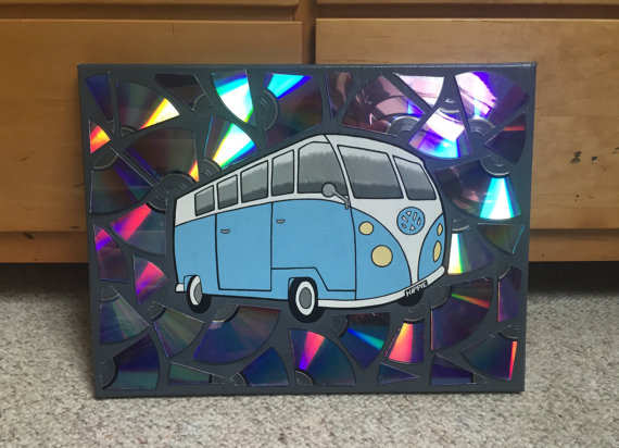 570x412 Volkswagen Hippie Van Painting - Hippie Van Painting